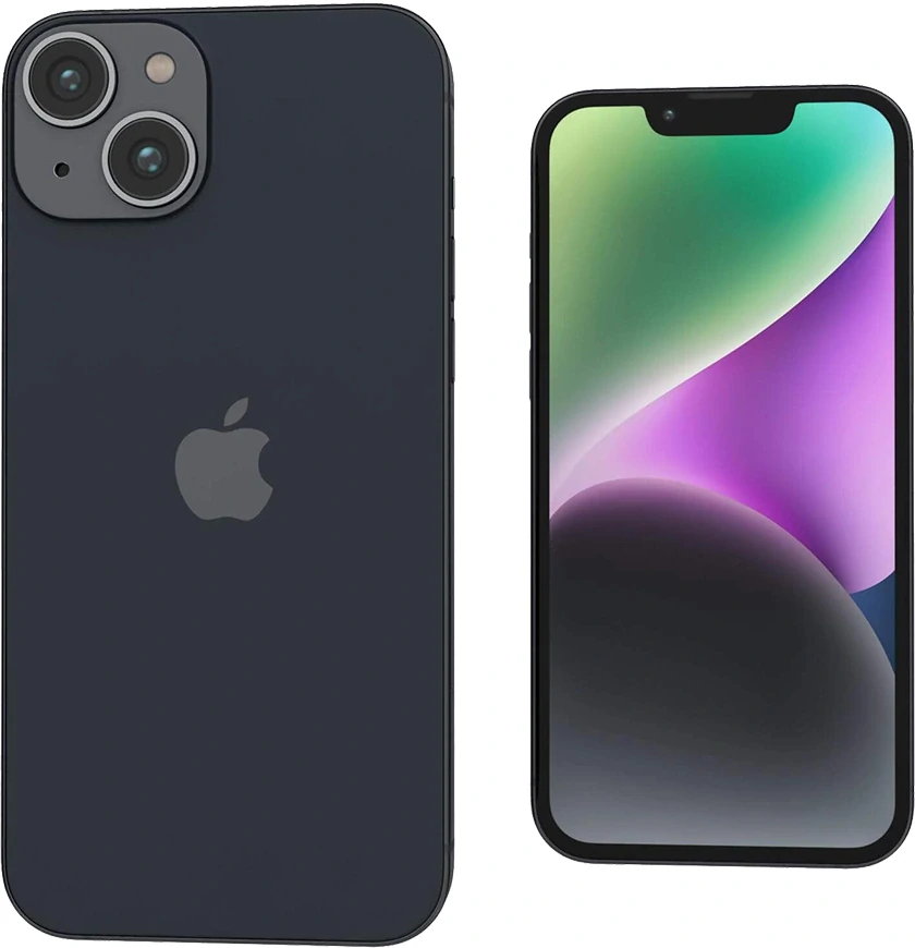 iPhone 14, 128GB Temně inkoustová (Stav A, Baterie 100 %)